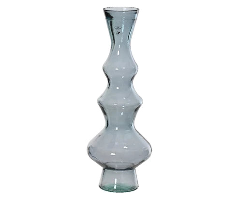 Circle Design Vase Blue Dawn Recycled Glass h50cm - Image 1