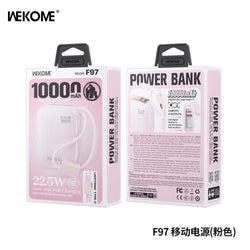Wekome 10000mAh 22.5W Powerbank Pink