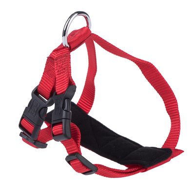 Red cat harness adjustable 20-50cm for secure pet walking, available at Keans Claremorris.