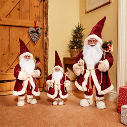 Mega Papa Noel Burgundy 85cm Christmas Decoration - Festive Holiday Figure | Keans Claremorris