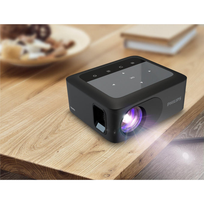 Philips NeoPix 110 Black Video Projector compact design, HD display – available at Keans Claremorris store.