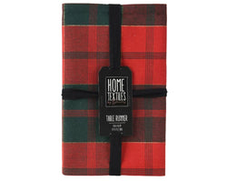 Rectangular Cotton Table Runner – Green/Red Check – 150cm x 30cm
