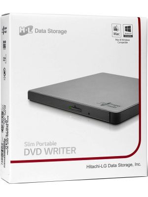 LG External DVD Optical Drive Silver, Portable 8x DVD/CD Writer, USB Compatible, Windows/Mac/Linux - Keans Claremorris