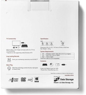 LG External DVD Optical Drive Silver - Portable USB Optical Drive for Laptops & PCs | Keans Claremorris