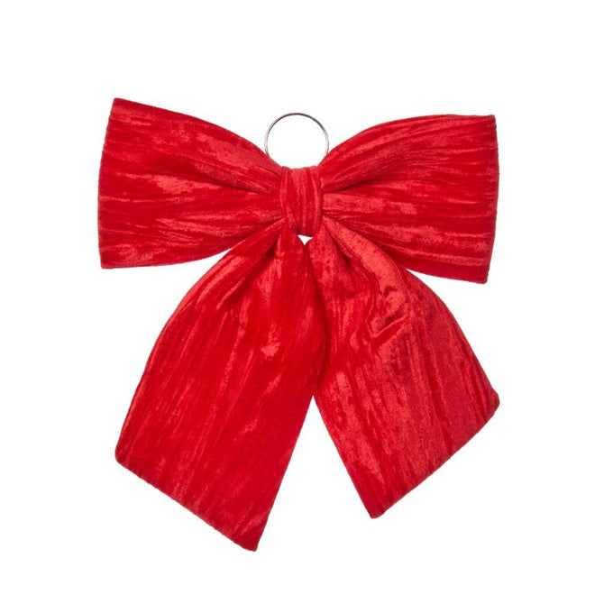 44cm Velvet Bow - Ruby - Image 1