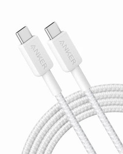 Anker 322 USB-C to USB-C Cable – 6ft White Cable