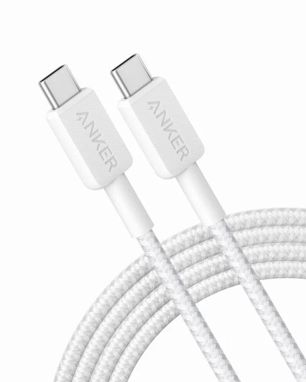 Anker 322 USB-C to USB-C Cable – 6ft White Cable - Image 1