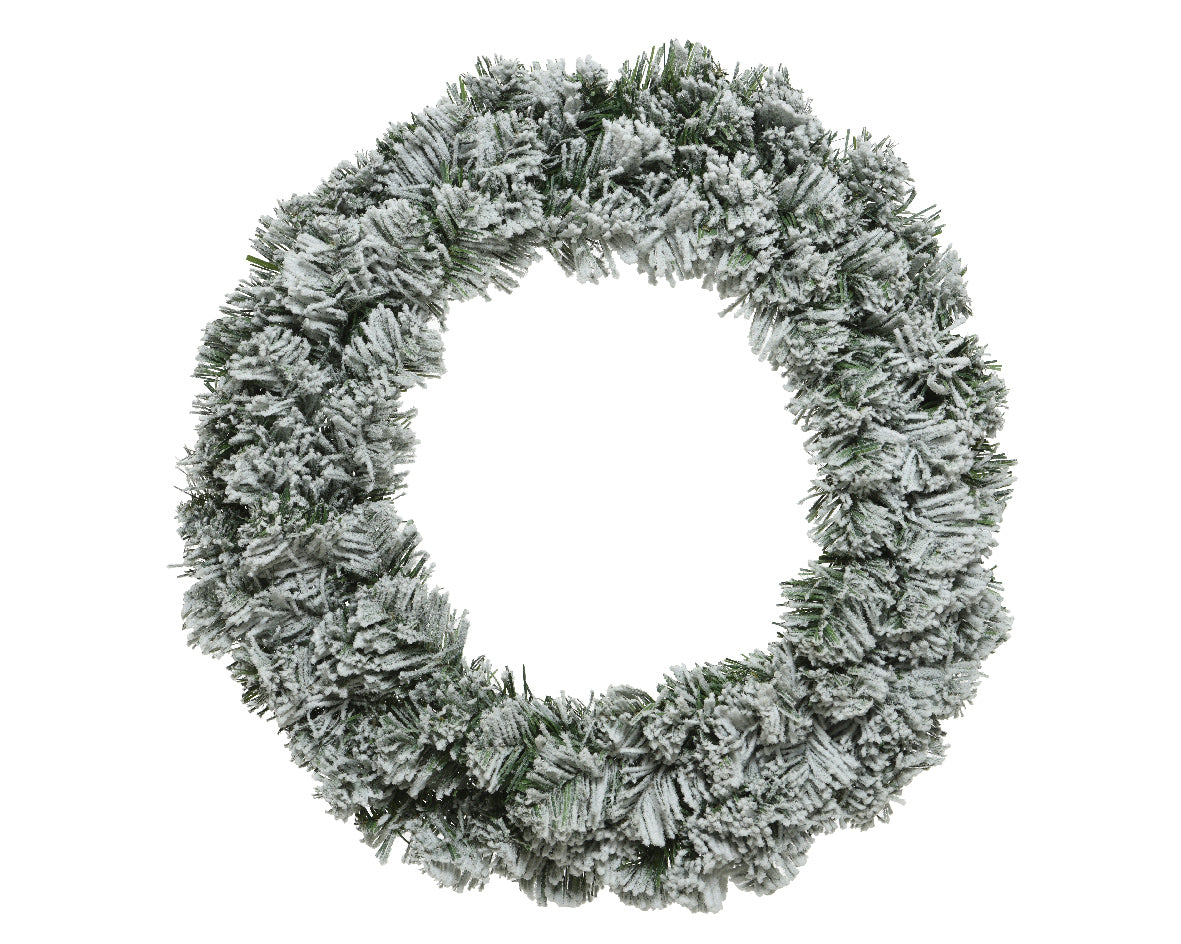 Large snowy Imperial wreath 120cm diameter indoor decoration by Keans Claremorris