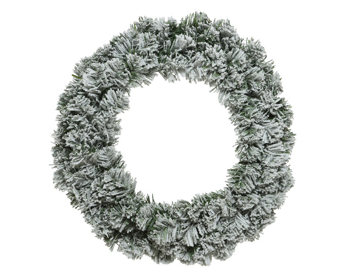 Large snowy Imperial wreath 120cm diameter indoor decoration by Keans Claremorris