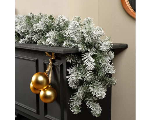 Imperial Garland Snowy Indoor 20cm Diameter, 270cm Length – Decorative Holiday Garland | Keans Claremorris