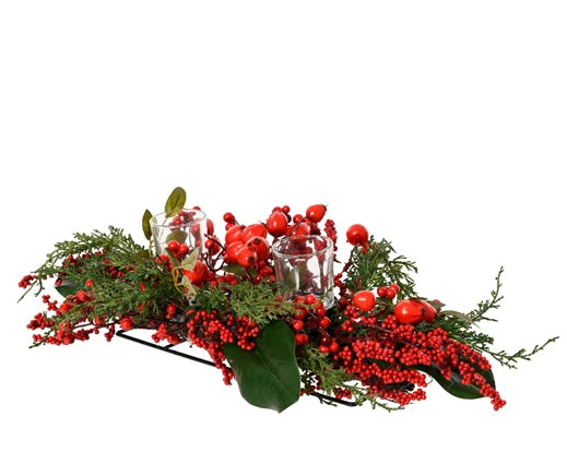 Big Berry Tablepiece – Red Berries (Indoor Use)