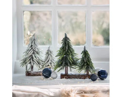 Mini Tree Snow Indoor, Green L.28 cm x W.16 cm x H.28 cm