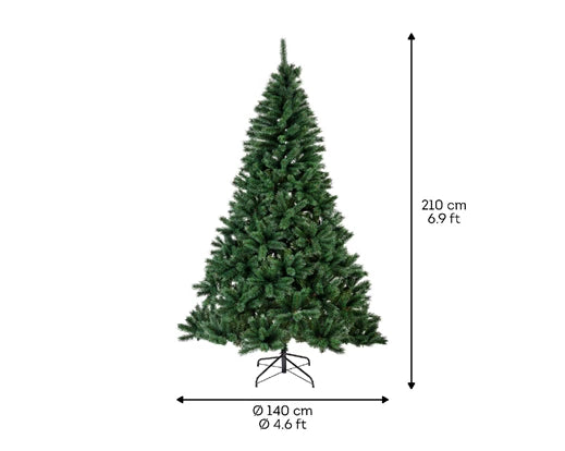 Canada Spruce 7ft Christmas Tree with full branches, perfect holiday decor – available at Keans Claremorris.