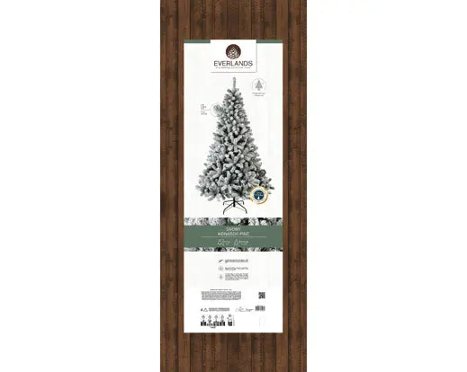 Monarch Snowy Pine Christmas Tree 240cm 8ft with frosted branches – Keans Claremorris holiday decor