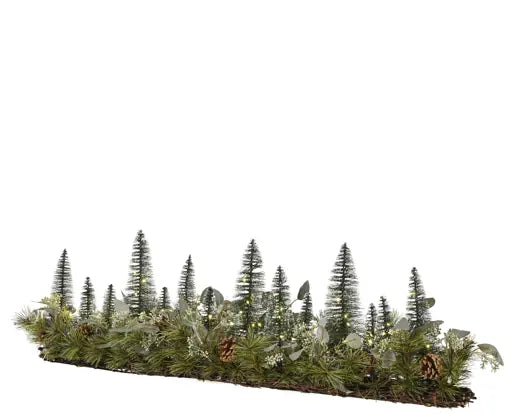 LED Christmas Tablepiece with Pinecones L.120cm