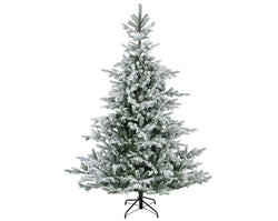 Grandis Fir Snowy Christmas Tree 150cm with 1,038 tips, hinged branches, snowy finish – Keans Claremorris.