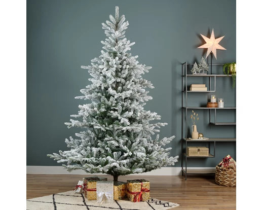 Grandis Fir Snowy Christmas Tree 150 cm (5ft) with realistic snow effect – Keans Claremorris holiday decor