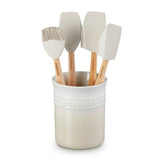Le Creuset Utensil Jar with 4 Craft Tools Meringue, stylish kitchen organizer, available at Keans Claremorris.