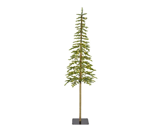 Alpine Fir Prelit 8ft Christmas Tree with 150 warm white LEDs, 8-function twinkle, 447 tips – Keans Claremorris