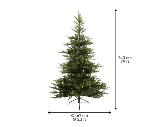 Grandis Fir 2.4m (8 ft) Micro LED Indoor Christmas Tree – Warm White Lights - Image 2