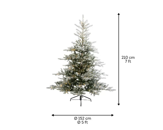 Grandis Fir Snowy Prelit Christmas Tree 7ft - Image 5