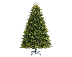 Freiburg pine Christmas tree 210cm with 600 warm white & multi nostalgic LED lights, 8 functions, indoor – Keans Claremorris