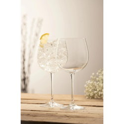 Galway Crystal Elegance Gin and Tonic Glass Pair, clear cut design, premium quality, available at Keans Claremorris