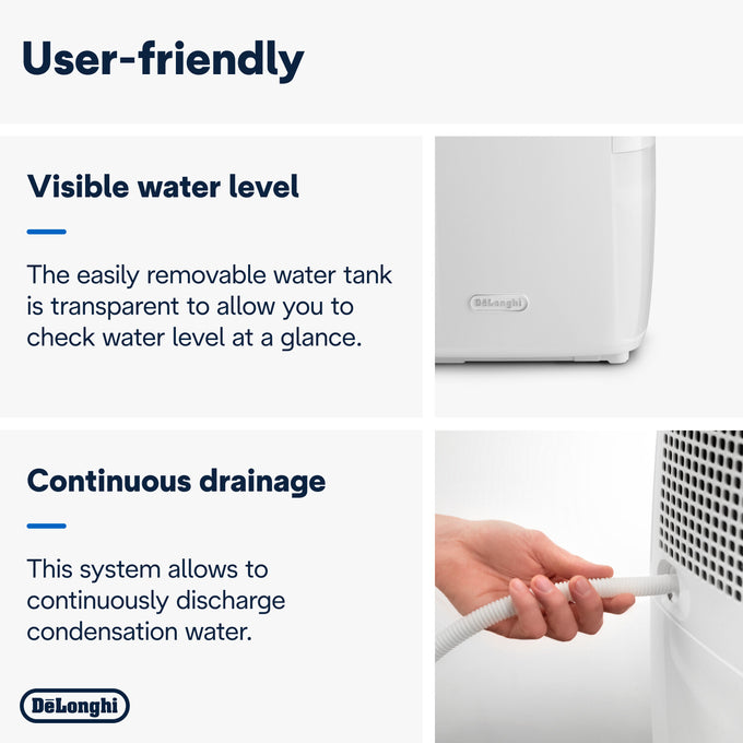DeLonghi Tasciugo AriaDry 12L Multi Dehumidifier | DEX212SF | White - Image 2
