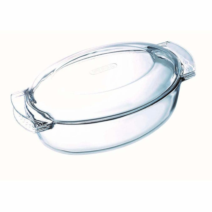 Pyrex 4.4L borosilicate glass casserole with 1.4L lid, oven, microwave, freezer safe – Keans Claremorris