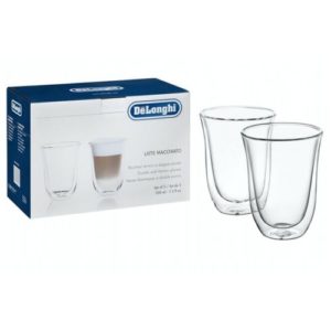 DeLonghi 220ml double-wall latte macchiato glasses, borosilicate, thermal, dishwasher safe, set of 2 – Keans Claremorris