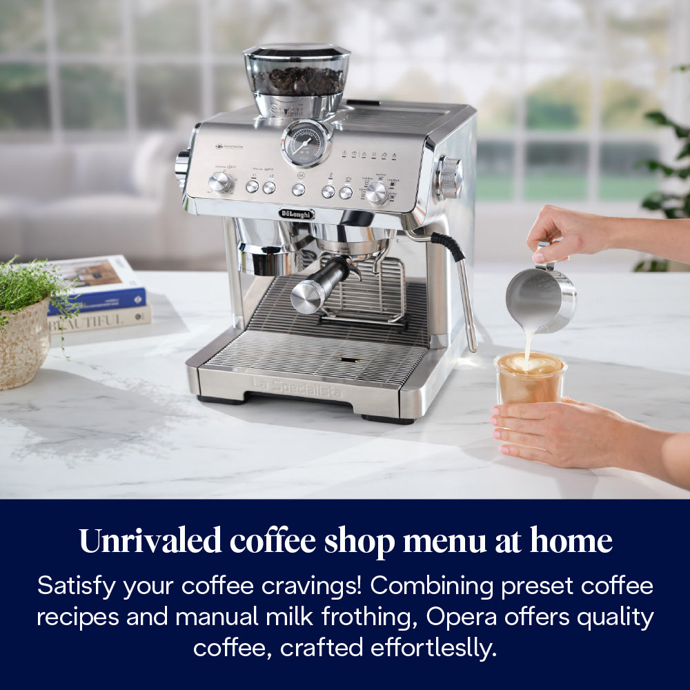 Delonghi La Specialista Opera Bean to Cup Coffee Machine with HomeCafe Kit, Stainless Steel | Keans Claremorris