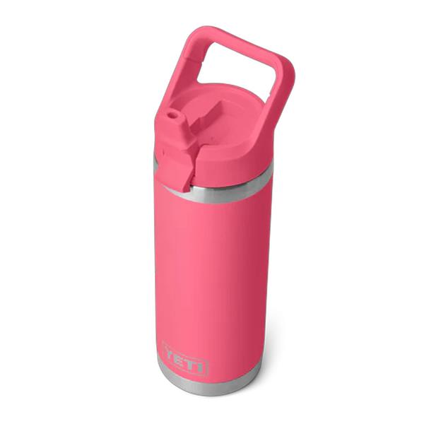 Rambler 18oz Colour Straw Bottle. Tropical Pink - Image 2