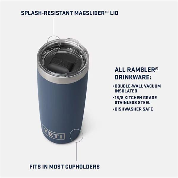 Rambler 10oz Tumbler in tropical pink with splash-resistant MagSlider lid, shown from top angle