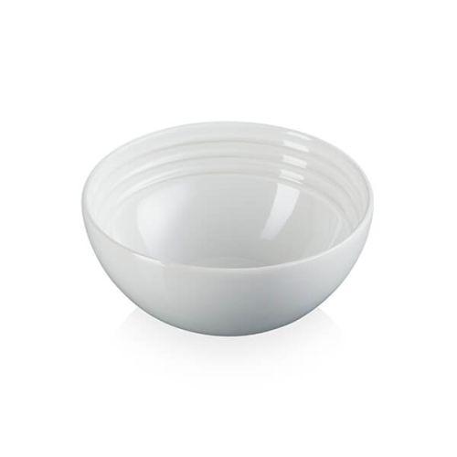 Le Creuset White Stoneware 12cm Snack Bowl, durable and stylish, available at Keans Claremorris.