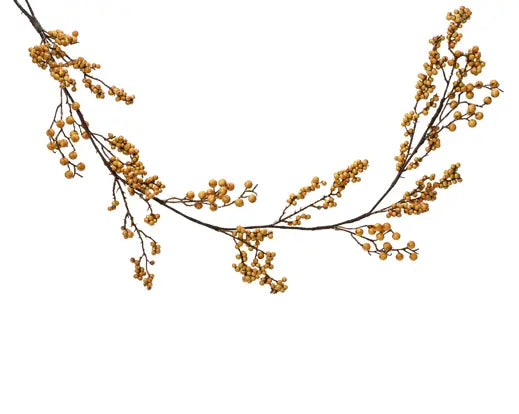 Ocre Gold Pearlised Glitter Garland 130cm - Image 1