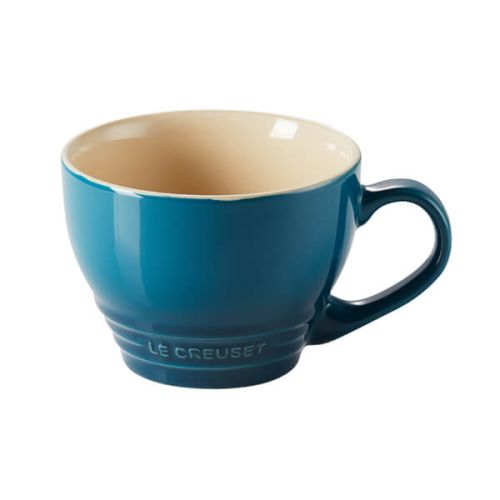 Le Creuset Stoneware Grand Mug 400ml in Deep Teal, durable, scratch-resistant, dishwasher safe – Keans Claremorris