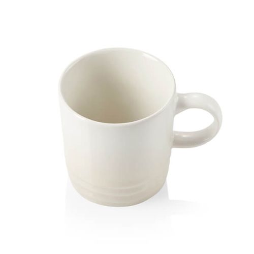 Le Creuset Stoneware Espresso Mug 100ml White, durable ceramic, compact design – available at Keans Claremorris