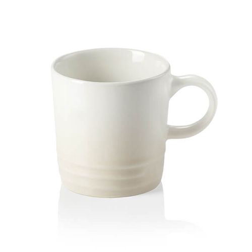 Le Creuset 100ml white stoneware espresso mug, scratch-resistant, durable, dishwasher safe – available at Keans Claremorris.