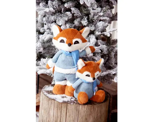 Standing Fox Decoration – Blue & White 45cm - Image 2