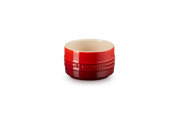 Le Creuset 200ml stackable stoneware ramekin in Cerise, heat-resistant, dishwasher safe – available at Keans Claremorris.