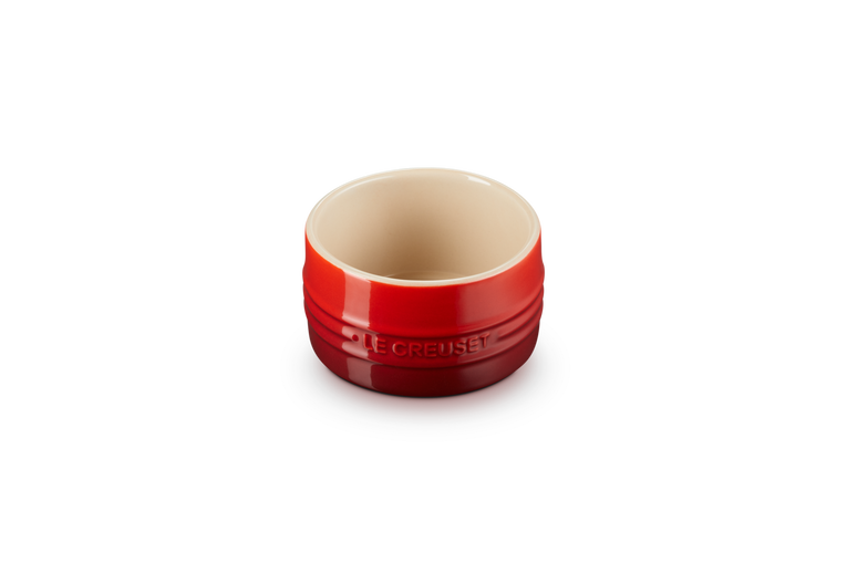 Le Creuset Stackable Ramekin in Cerise red, durable stoneware, perfect for baking and serving | Keans Claremorris
