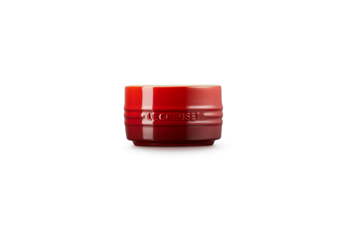 Le Creuset Stackable Ramekin in Cerise red, durable stoneware, perfect for baking and serving | Keans Claremorris