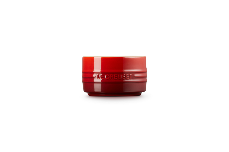 Le Creuset Stackable Ramekin in Cerise red, durable stoneware, perfect for baking and serving | Keans Claremorris