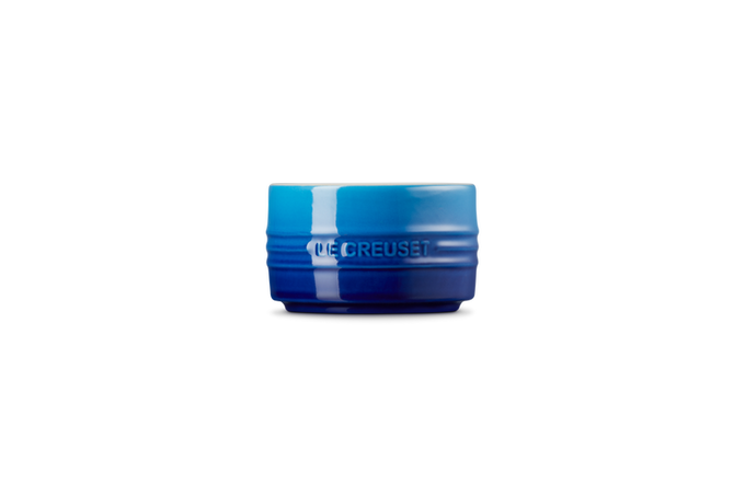 Le Creuset Stackable Ramekin in Azure blue, durable stoneware, perfect for baking and serving | Keans Claremorris