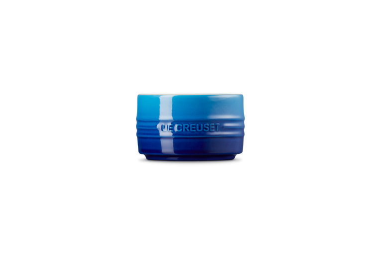 Le Creuset Stackable Ramekin in Azure blue, durable stoneware, perfect for baking and serving | Keans Claremorris