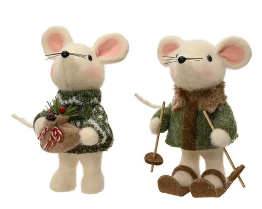 Wool Christmas Mouse 23cm – Male or Female - Image 1