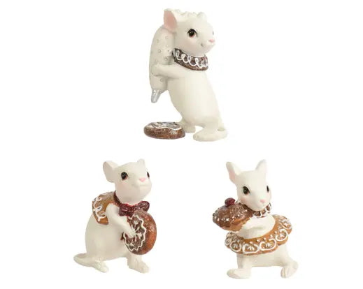 Mouse with Cake Decoration 6cm – Assorted Design - Image 1