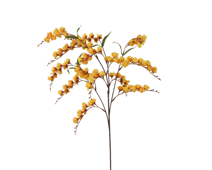 Yellow Spray Lantern Flower 103cm on Stem Polyester – Decorative Artificial Flower by Keans Claremorris