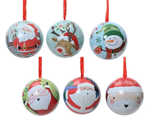 Mini Tin Bauble – Fillable Ornament - Image 1