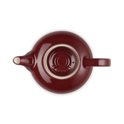Le Creuset Stoneware Classic Teapot 1.3L in Garnet red, durable and stylish, available at Keans Claremorris.